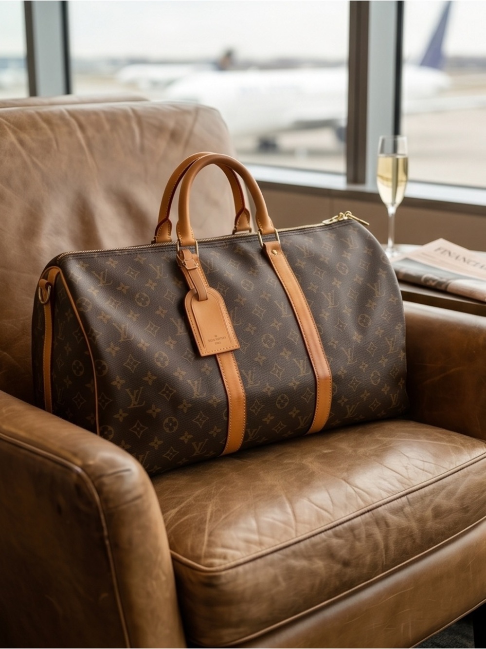 Louis Vuitton Brown Monogram Keepall 50 Travel Bag - Picture 5 of 16